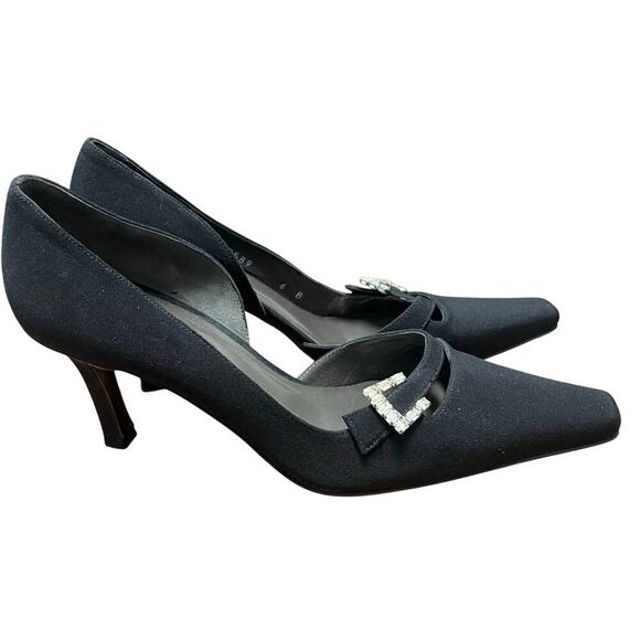 Vera Wang x Stuart Weitzman snip toe satin heels size 6 - Picture 4 of 6